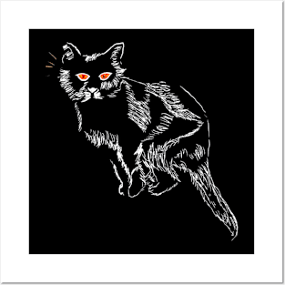 Red-eyed cats don't cry Posters and Art